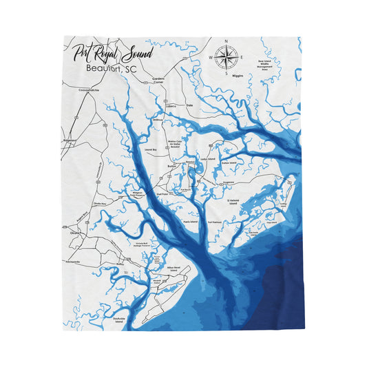 Port Royal Sound - Velveteen Plush Blanket