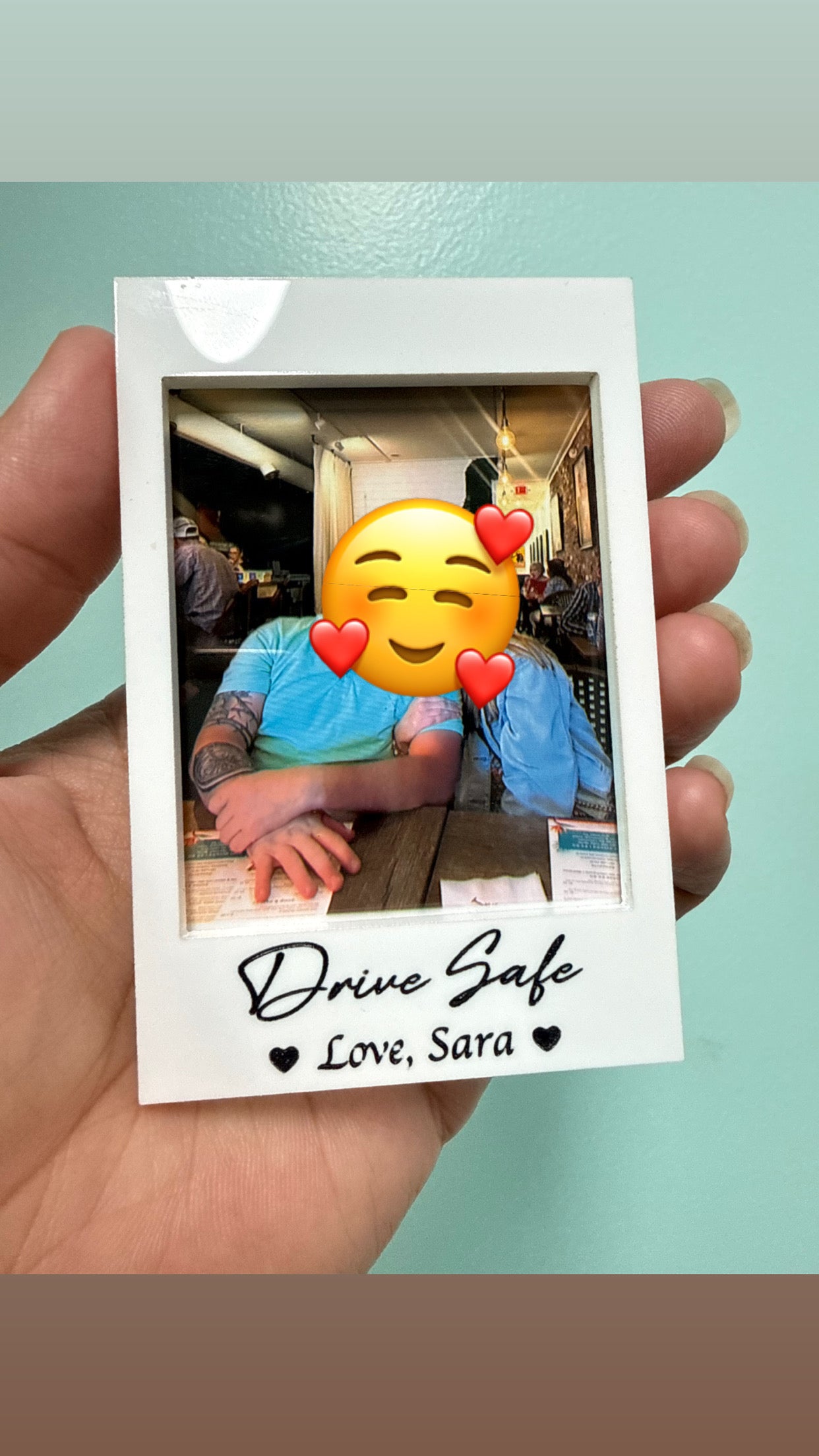 Custom Car Visor Photo Clip - Polaroid Style