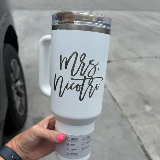 Custom Tumbler Engraving