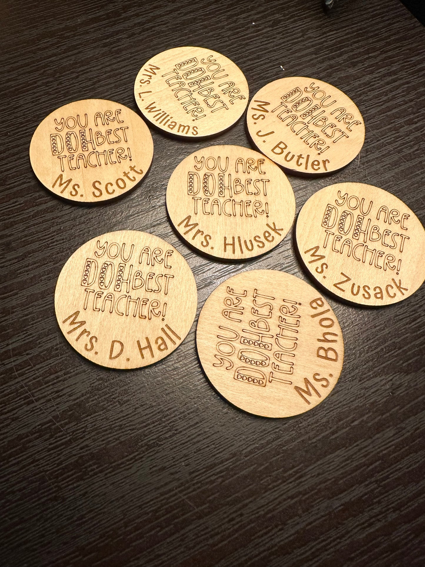 Teacher Appreciation Custom Engraved Coin