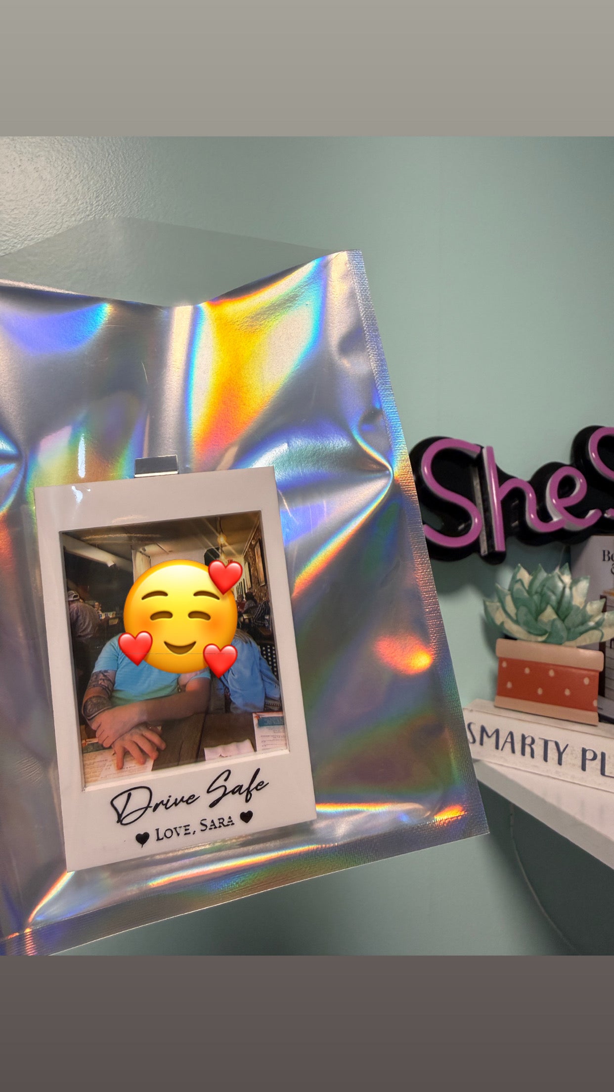 Custom Car Visor Photo Clip - Polaroid Style