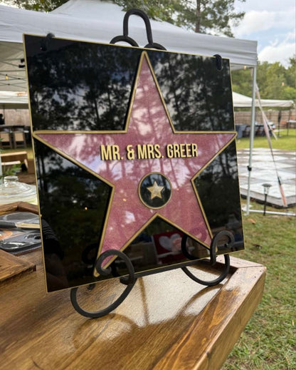 Personalized Hollywood Star Acrylic Sign – 11” × 11”