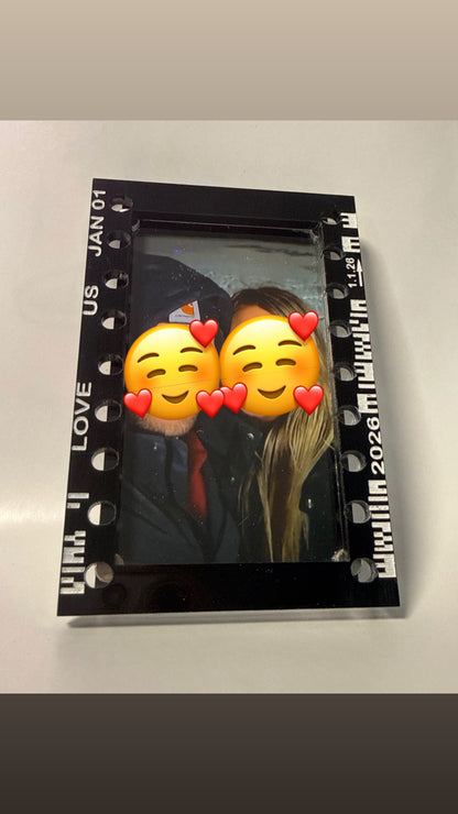 Custom Car Visor Photo Clip - Film Roll with Special Dates