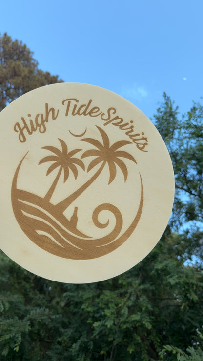 Custom Engraved Wood Round Sign - Upload an image