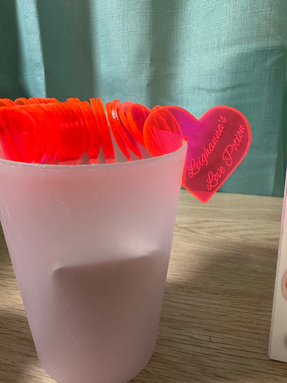 Plumeria Flowers Bar Menu and Signature Drinks Sign