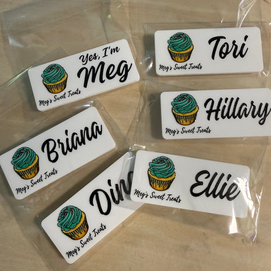 Custom Name Badge | Name Tag with custom personalized name and logo