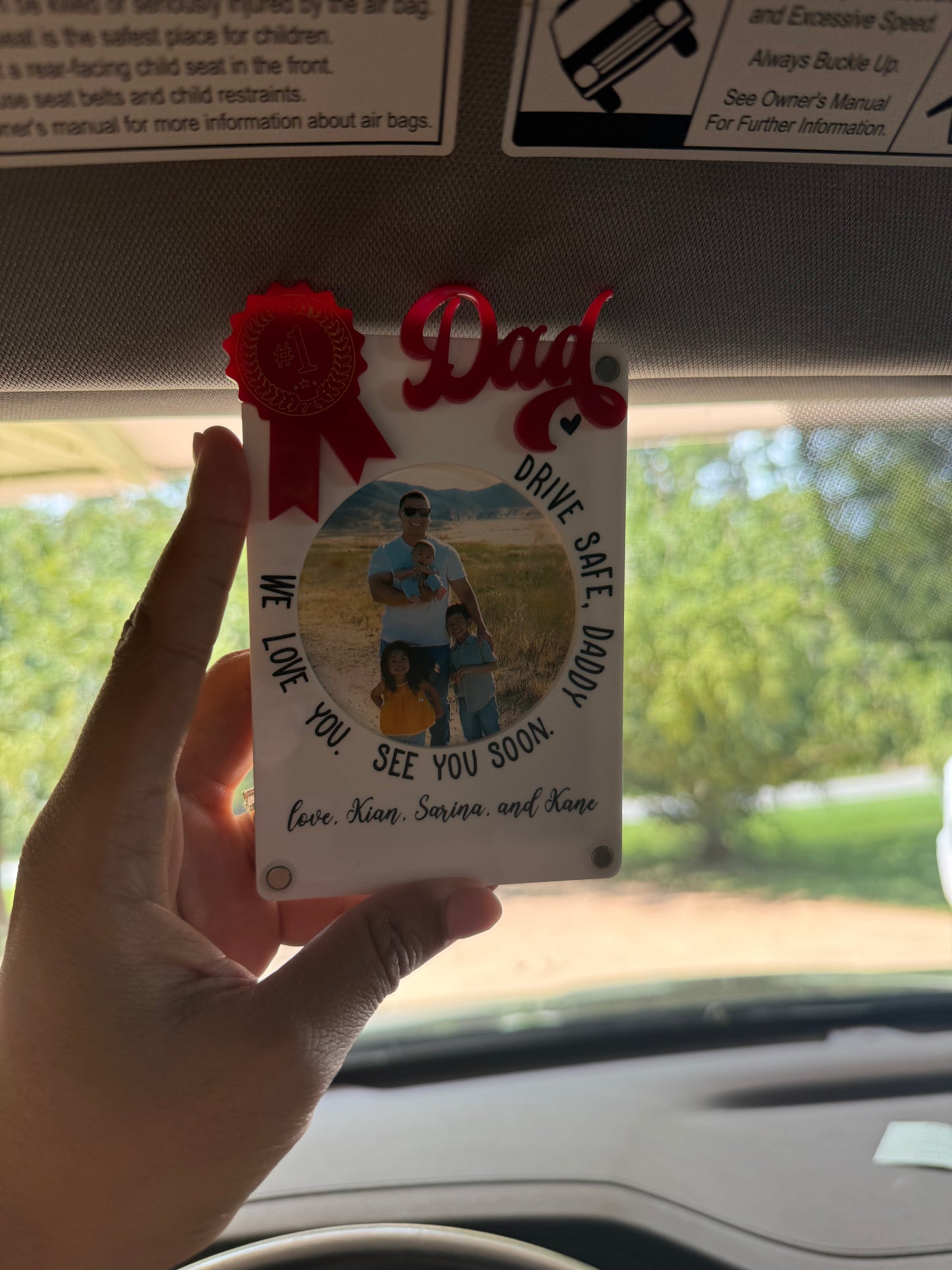 Custom Car Visor Photo Clip - #1 Dad