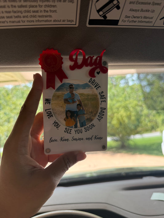 Custom Car Visor Photo Clip - #1 Dad