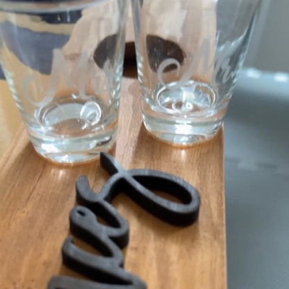 Shot glass engraving for shotski - add on - Celebration Party Couple Friends Wedding Gift