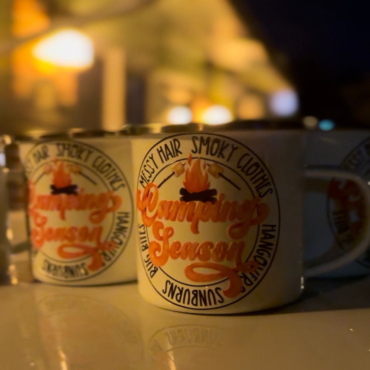 Camping Season 12 oz espresso mug cup - fall gift christmas gift