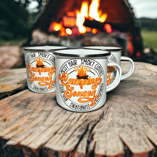 Camping Season 12 oz espresso mug cup - fall gift christmas gift