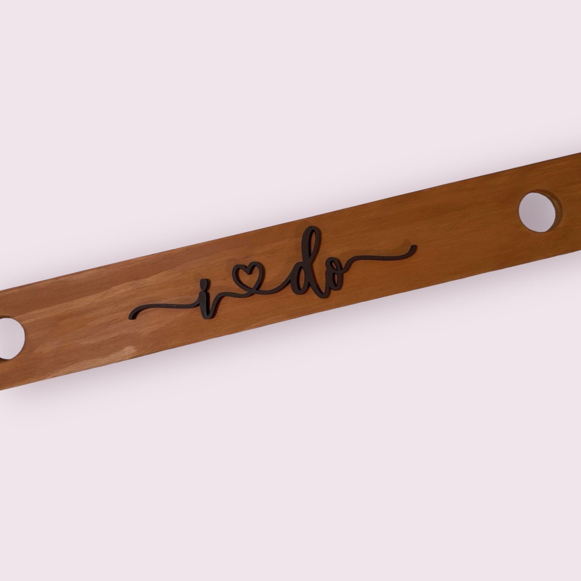 Shot Ski Board Personalized I Do - Raised Name Wooden Shot Cheers Board for Celebration Party Couple Friends Wedding Gift