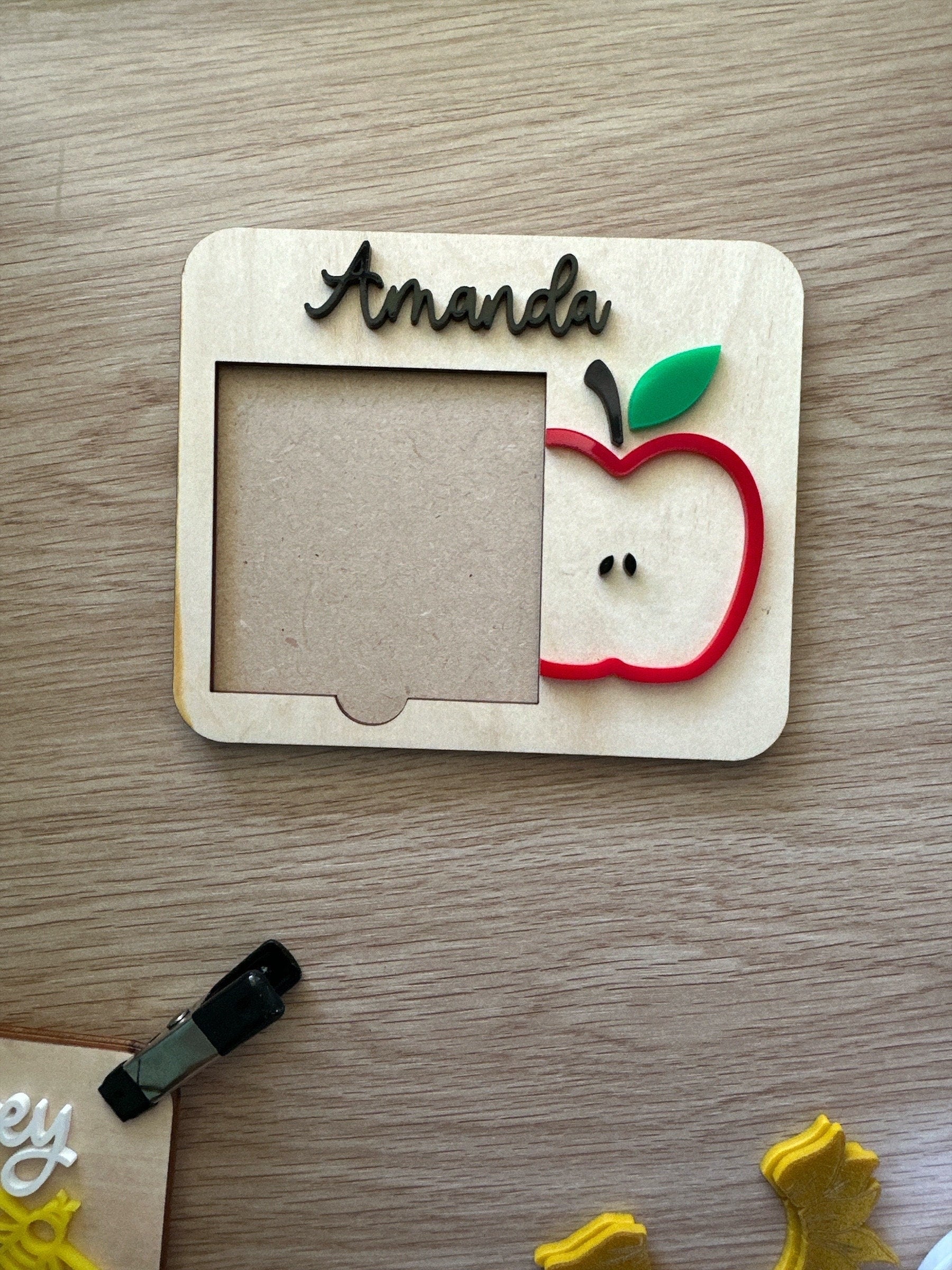 Sticky Note Holder Apple with custom name personalized gift
