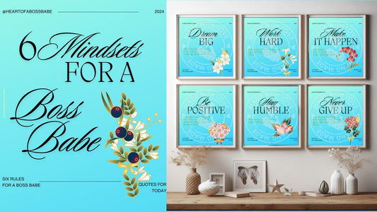 Mindset of a Boss Babe - 6 six digital or printable download