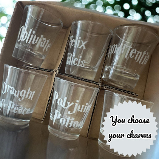 HP engraved shot glass gift