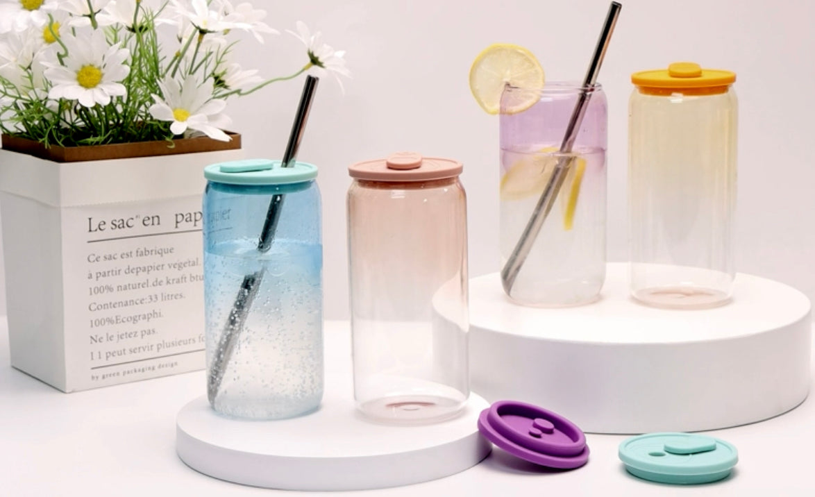 VASO DE CRISTAL Degradado - ¿Este café me hace parecer vivo?