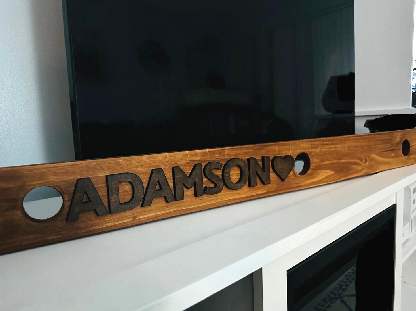 Shot Ski Board | Personalized Family Name Shotski | Custom Wedding Guestbook-Style Signing Keepsake