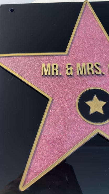 Personalized Hollywood Star Acrylic Sign – 11” × 11”