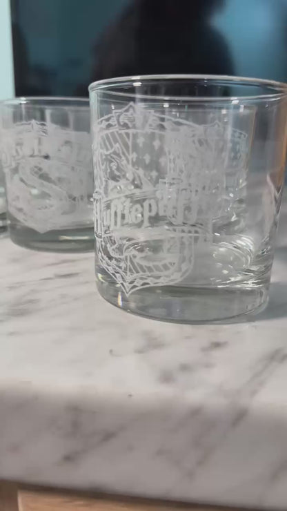 Custom Harry Potter Wizard Houses - HP Engraved Pint Glasses - 160z or 8oz