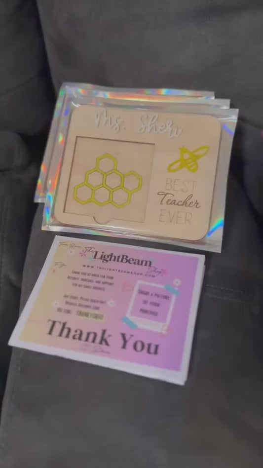 Sticky Note Holder Bumble Bee with custom name personalized gift