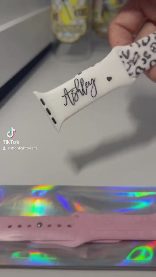 Personalize Add a Name Simple Watch Band laser engraved gift apple watch band 38 40 41 42 45 49 mm ultra