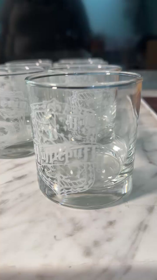 Custom Harry Potter Wizard Houses - HP Engraved Pint Glasses - 160z or 8oz