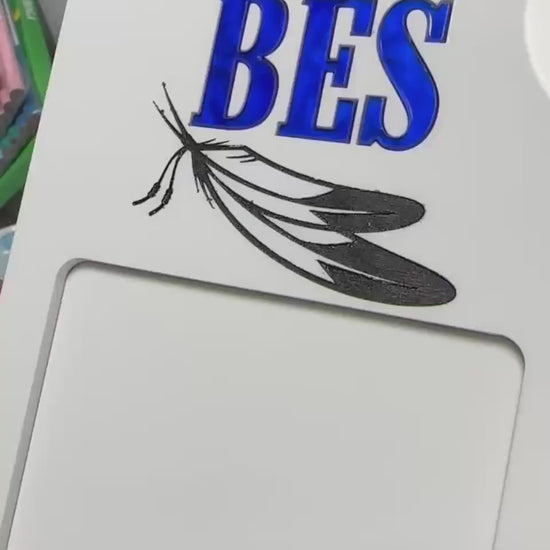 Personalized Sticky Note Holder with custom name logo - personalized gift for school or work