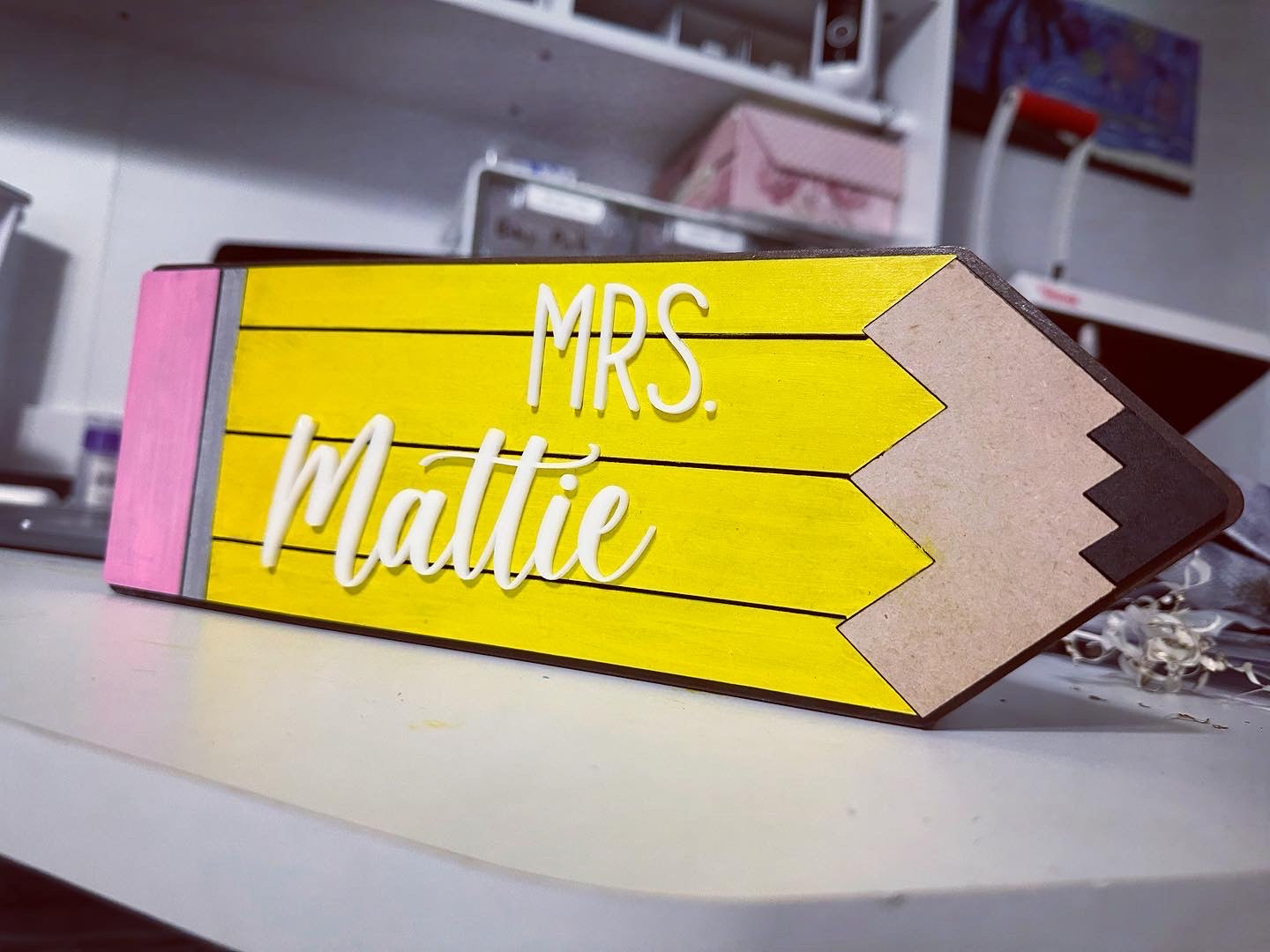 Teacher Pen Pencil Holder custom name personalized for a special teacher