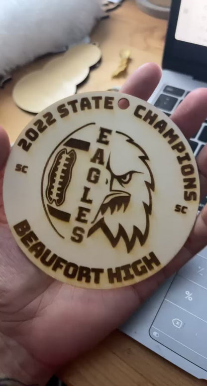 Custom Laser Engraved Business Logo Keychain Ornament Gift and More