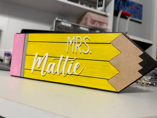 Teacher Pen Pencil Holder custom name personalized for a special teacher