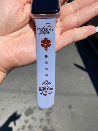 Correa de reloj inteligente grabada de Grey's Anatomy - personalización a medida
