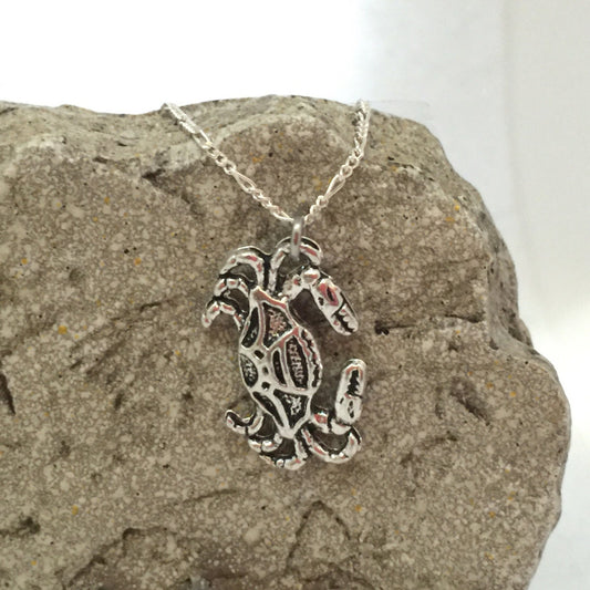 Blue Crab Lowcountry Charm Necklace Personalized Necklace customize with initial charm