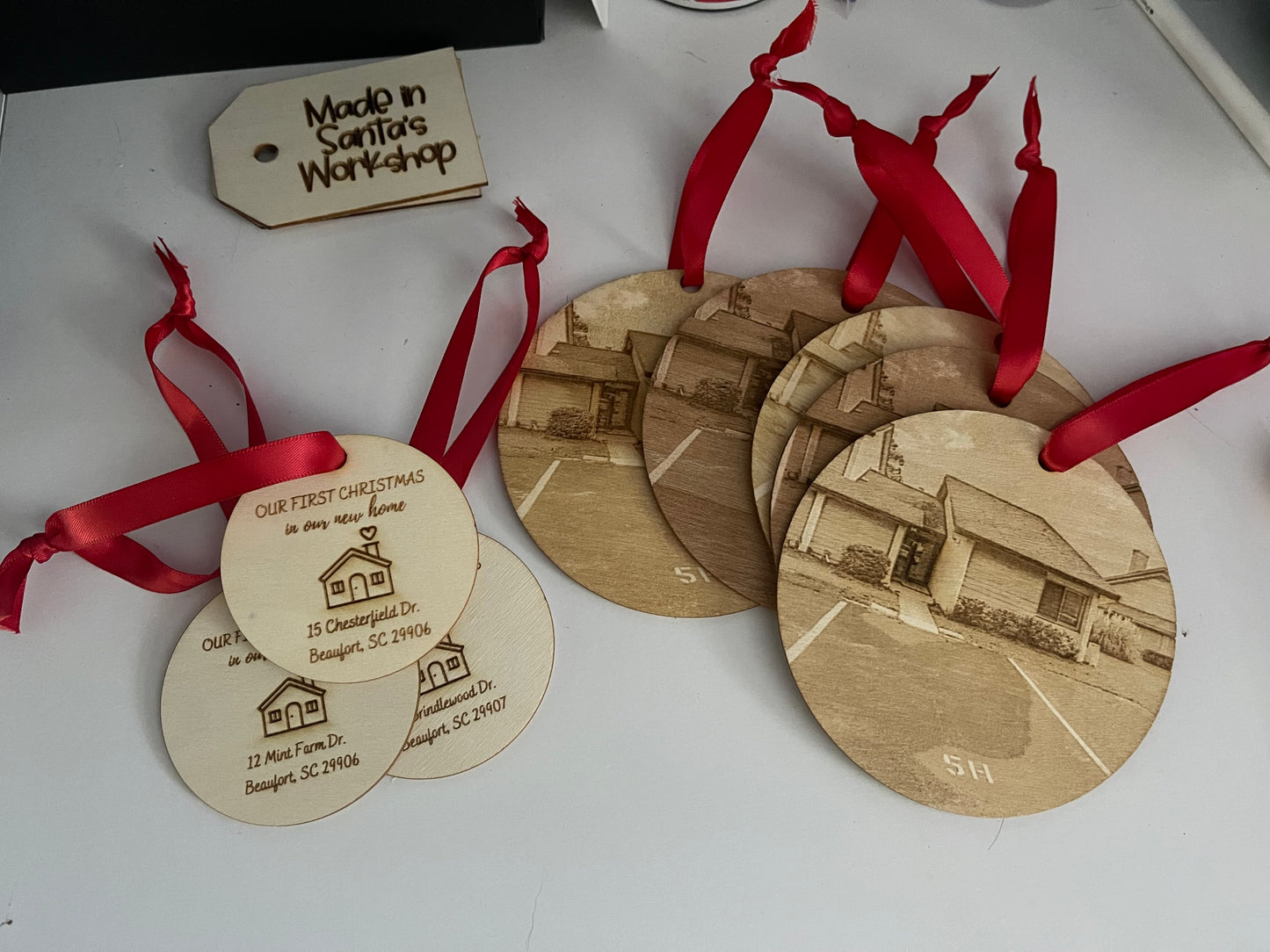 Custom Laser engraved Picture Ornament