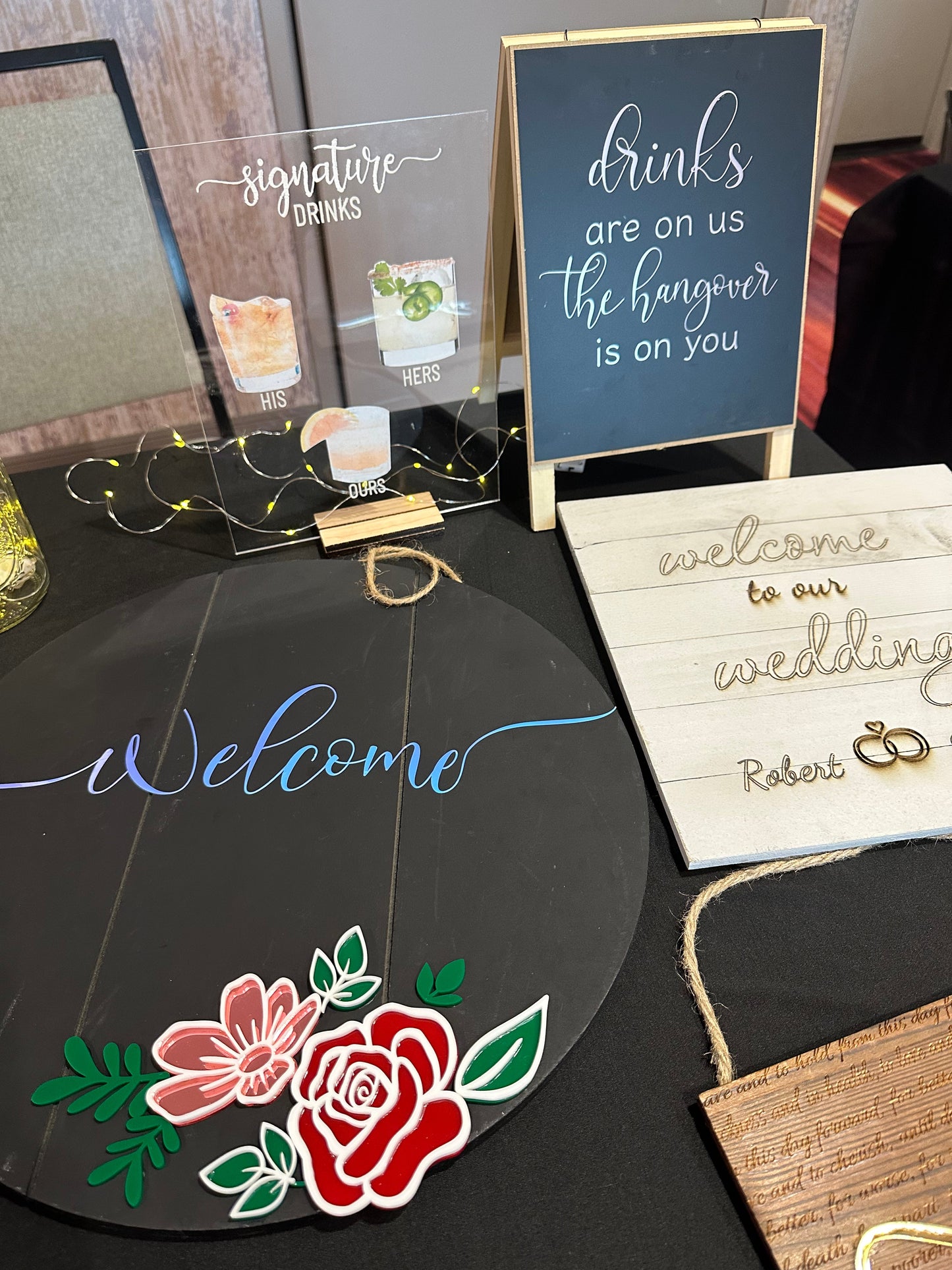 Save the Date Letter Postcard Sign Design
