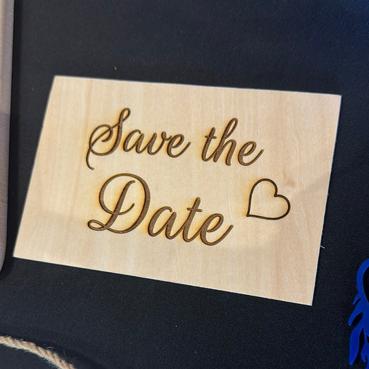 Save the Date Letter Postcard Sign Design
