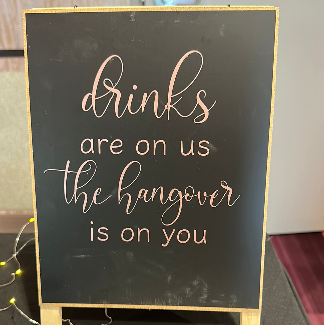 Pearl Acrylic Bar Menu Sign